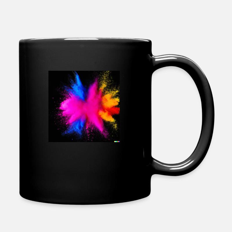 Explosion of color - Full Colour Mug - black