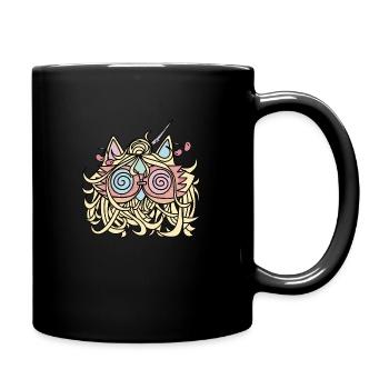 Liebe - Tasse einfarbig - Schwarz - Rechts