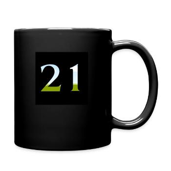 21. Geburtstag - Tasse einfarbig - Schwarz - Rechts