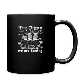Joyeux Noël nous venons et apportons des cadeaux - Mug uni - noir - Droite