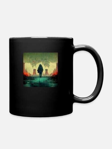 Walking through Fallout - Tasse einfarbig - Schwarz