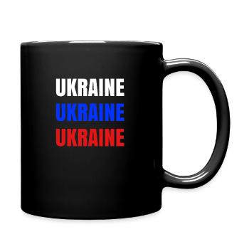 Ukraine Russian Flag - Tasse einfarbig - Schwarz - Rechts