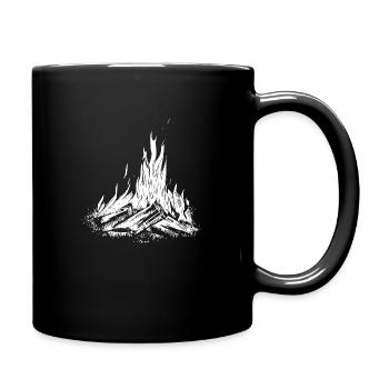 Campfire Camping Nature Forest Fire Outside 12 - Full Colour Mug - black - Right
