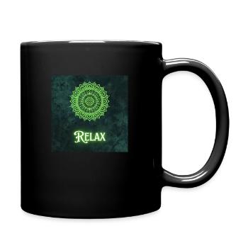 Relax grün - Tasse einfarbig - Schwarz - Rechts