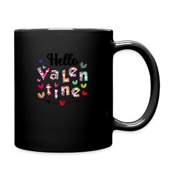 Hello Valentine - Full Colour Mug - black - Right