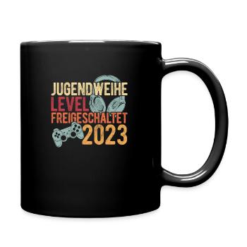 Jugendweihe Design Zocker Geschenk für Gamer Liebh - Tasse einfarbig - Schwarz - Rechts