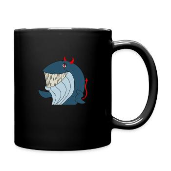 Devil Whale - Tasse einfarbig - Schwarz - Rechts