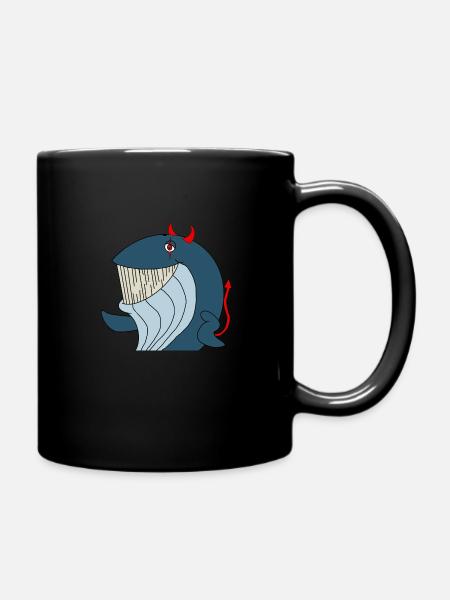 Devil Whale - Tasse einfarbig - Schwarz