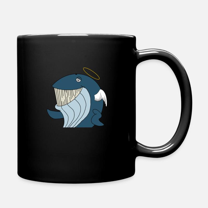 Angel Whale - Tasse einfarbig - Schwarz