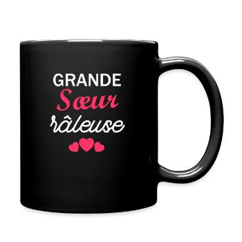 grande sœur râleuse / humour râleuse - Mug uni - noir - Droite