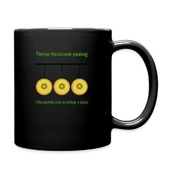 Drei Mexikaner pinkeln - Tasse einfarbig - Schwarz - Rechts
