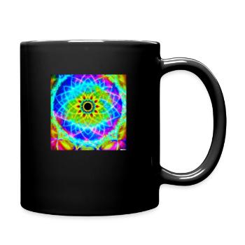 Psychedelic Flower of Life Universe - Full Colour Mug - black - Right