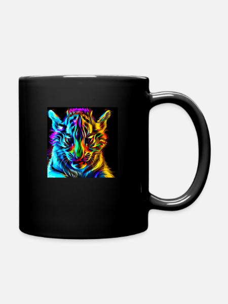 Tiger cub - Full Colour Mug - black
