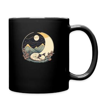 Chat de lune - Mug uni - noir - Droite