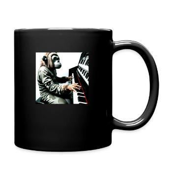 APE Playing Piano - Full Colour Mug - black - Right