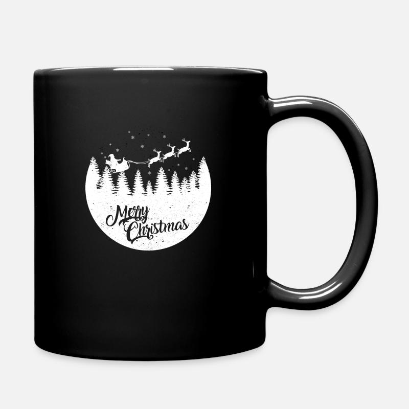 Joyeux Noël Conception du traîneau du Père Noël - Mug uni - noir