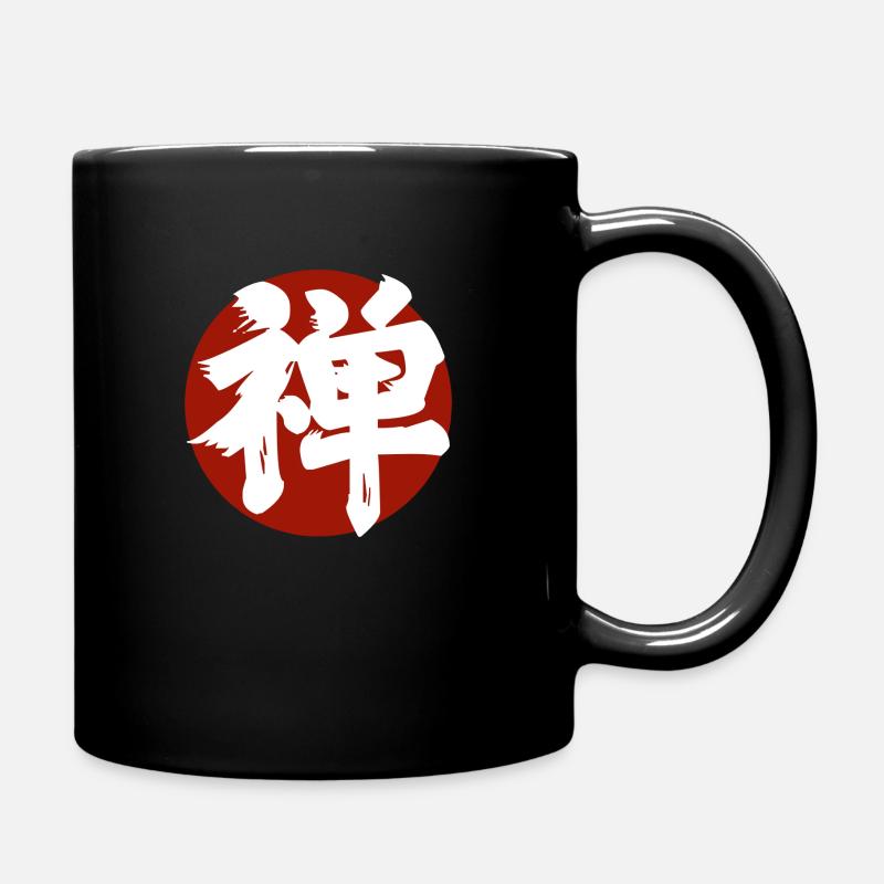 Zen Kanji RotWeiß - Tasse einfarbig - Schwarz