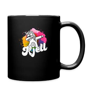 KJELL - Beau nom de garçon avec licorne cool - Mug uni - noir - Droite