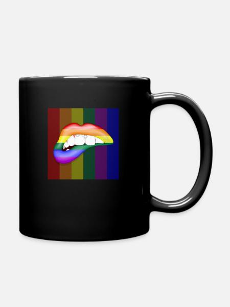 Bouche de fierté - Mug uni - noir