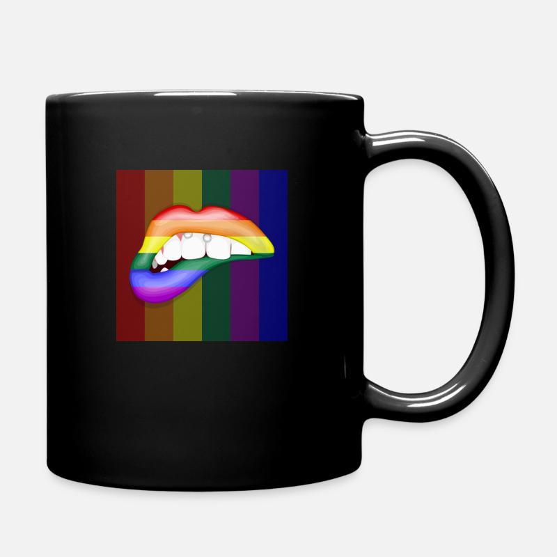 Bouche de fierté - Mug uni - noir