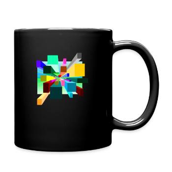 Abstrakt - Tasse einfarbig - Schwarz - Rechts