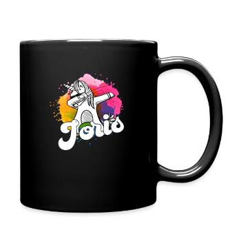 JORIS - Beau nom de garçon avec licorne cool - Mug uni - noir - Droite