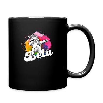 BELA - Beau nom de garçon avec licorne cool - Mug uni - noir - Droite