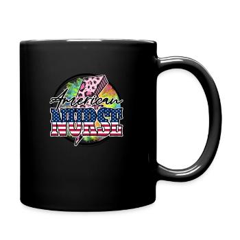american nurse - Full Colour Mug - black - Right