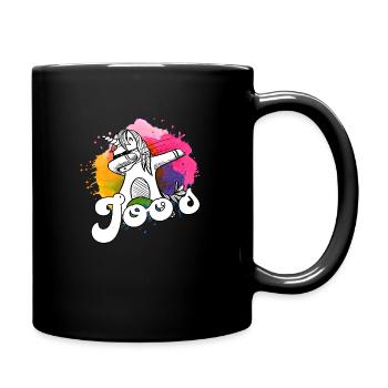 JOOS - Beau nom de garçon avec licorne cool - Mug uni - noir - Droite