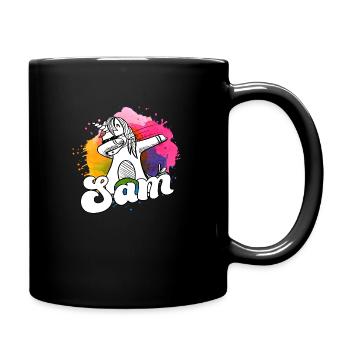 Beau nom de garçon avec licorne cool - Mug uni - noir - Droite