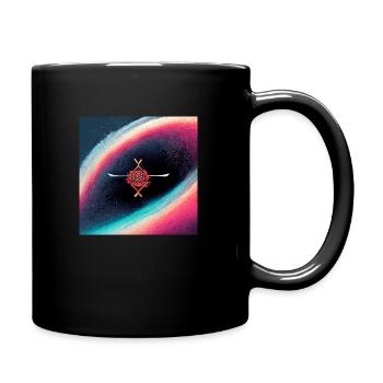 Fleur - Mug uni - noir - Droite