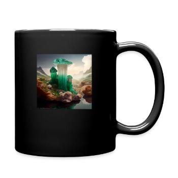 Le pays des cristaux de champignons - Mug uni - noir - Droite