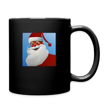 Weihnachtsmann - Tasse einfarbig - Schwarz - Rechts