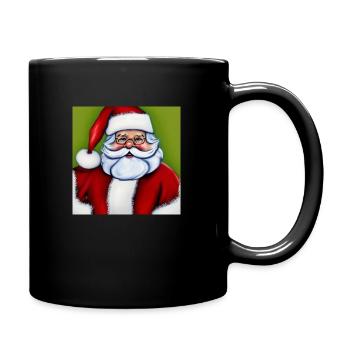 Weihnachtsmann - Tasse einfarbig - Schwarz - Rechts