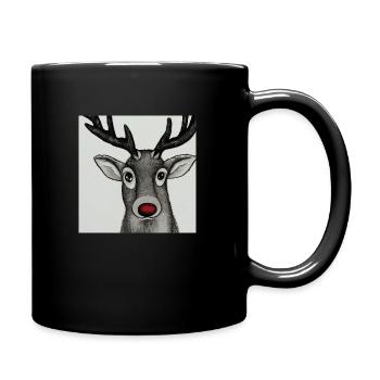 Rudolph the red nose reindeer - Full Colour Mug - black - Right