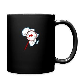 Central African Republic Under A Magnifying Glass - Full Colour Mug - black - Right