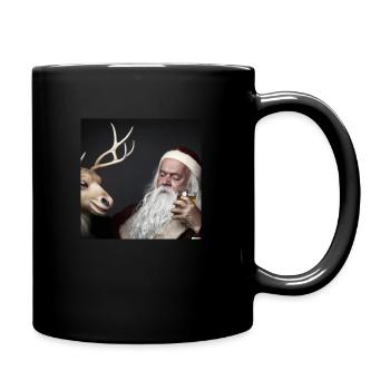 drunken santa - Tasse einfarbig - Schwarz - Rechts