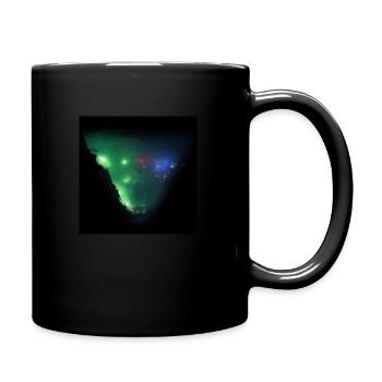 Hongkong Valley with fog dystopian cityscape - Full Colour Mug - black - Right