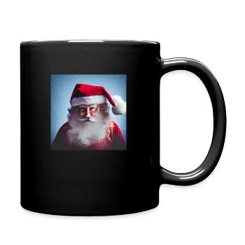 Weihnachtsmann - Tasse einfarbig - Schwarz - Rechts
