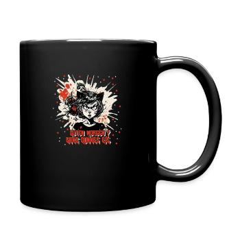 Polka poubelle Bonjour? Glace très mince - Mug uni - noir - Droite