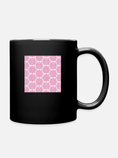 Chinesisches Muster - Tasse einfarbig - Schwarz