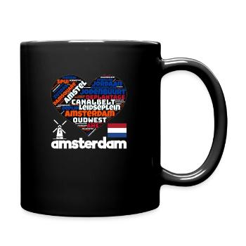 Amsterdam - Tasse einfarbig - Schwarz - Rechts