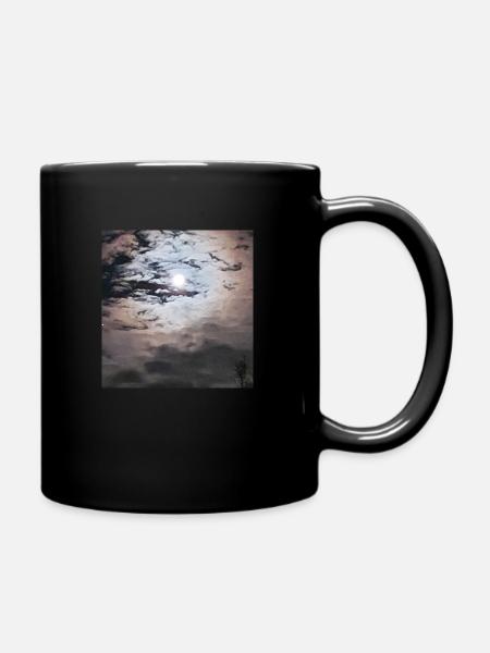 Mondschein - Tasse einfarbig - Schwarz