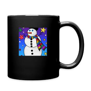 Snowman - Full Colour Mug - black - Right