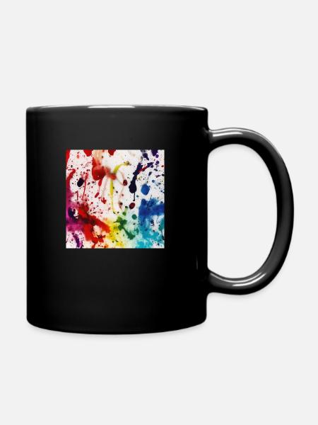 Bunte Tinte - Tasse einfarbig - Schwarz