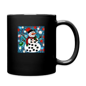 Snowman - Full Colour Mug - black - Right