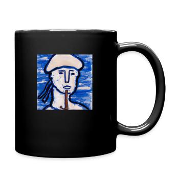 Marin banane - Mug uni - noir - Droite