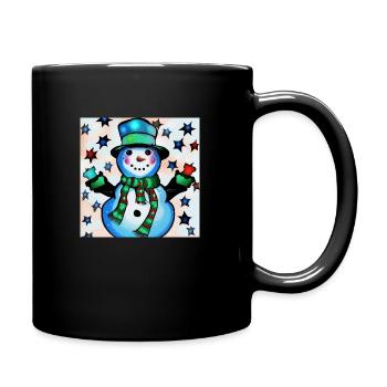 Snowman - Full Colour Mug - black - Right