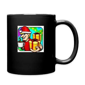 Santa Claus with coffee - Full Colour Mug - black - Right