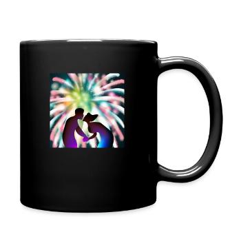 Silvester Liebe - Tasse einfarbig - Schwarz - Rechts